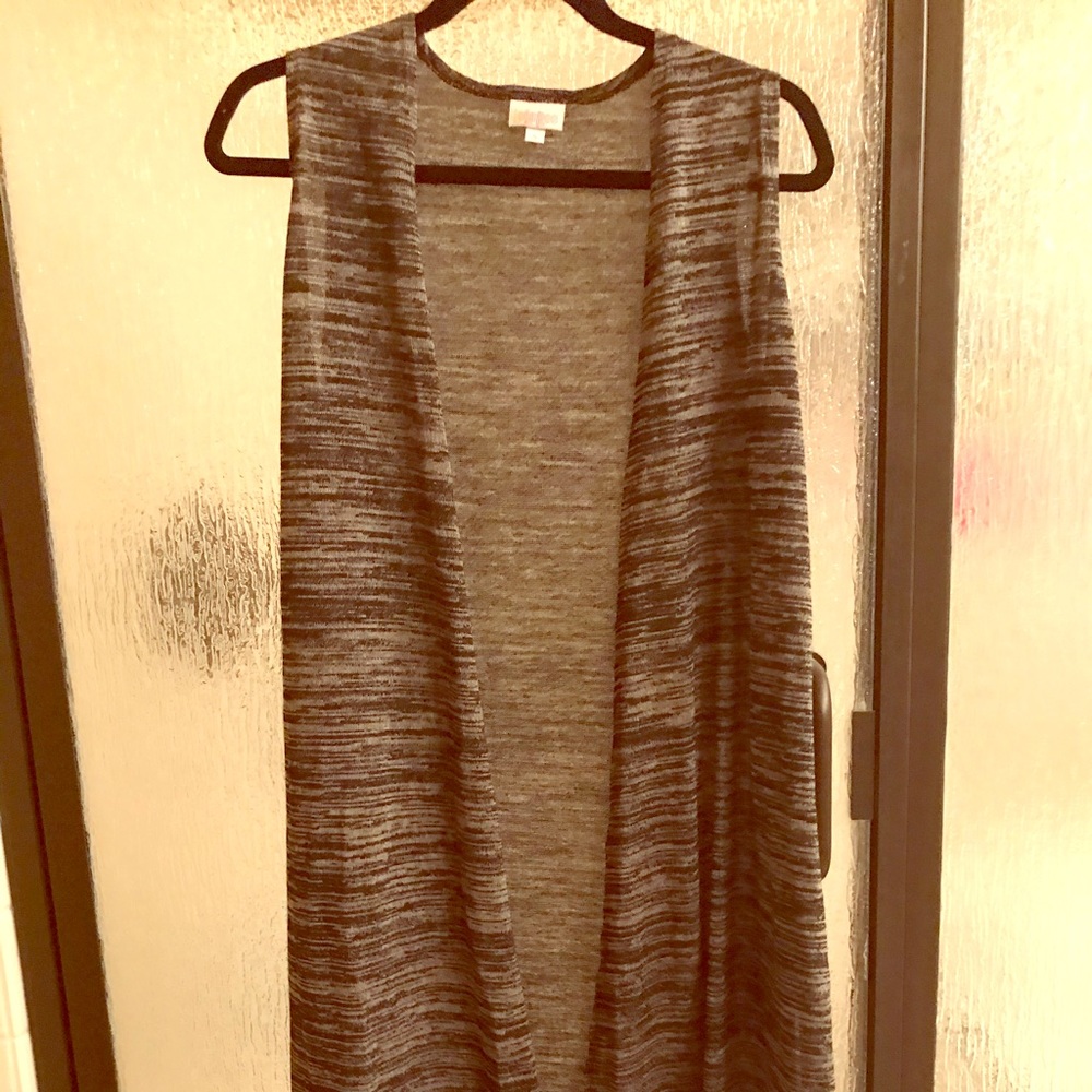 Long charcoal grey joy vest